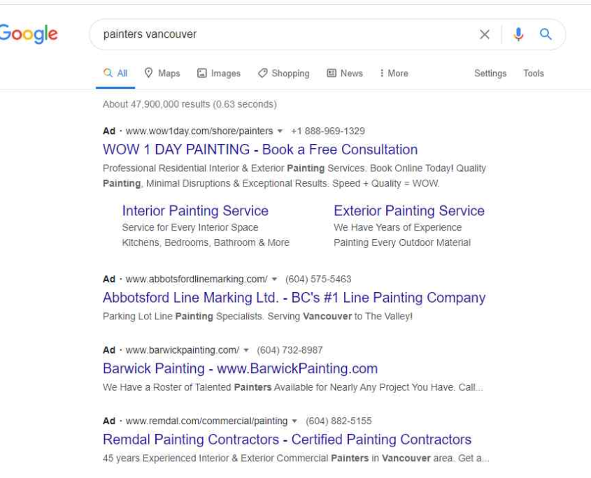 Google Ads Example